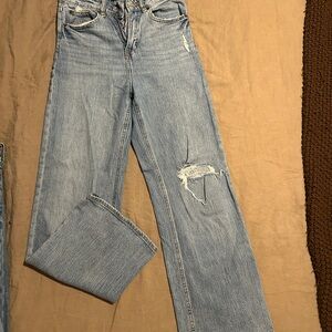 H&M Light Blue Straight Leg Jeans